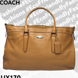 COACH MORGAN SATCHEL IN PEBBLE LEATHER LIGHT GOLD/SADDLE Handbag
